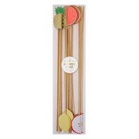 Tropical Fruit Cocktail Swizzle Sticks By Meri Meri